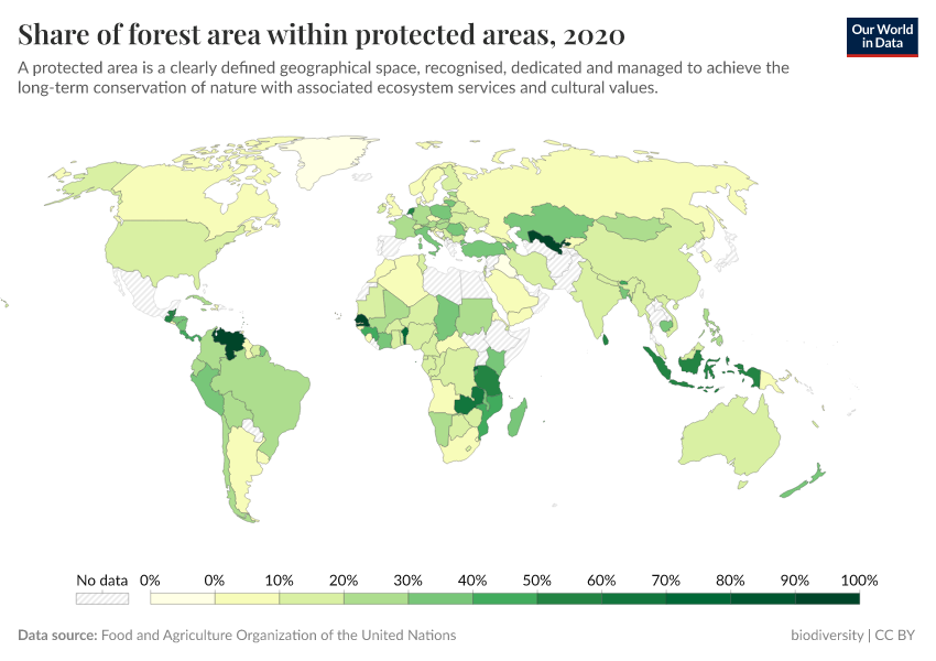 A thumbnail of the "Share of forest area within protected areas" chart