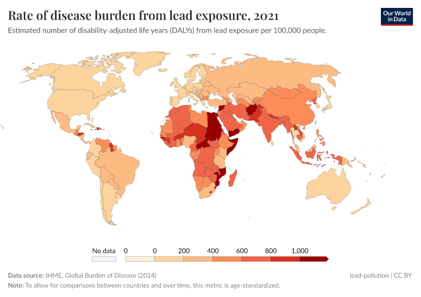 A thumbnail of the "Rate of disease burden from lead exposure" chart