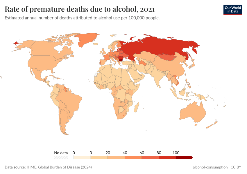 A thumbnail of the "Rate of premature deaths due to alcohol" chart