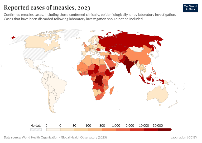 A thumbnail of the "Reported cases of measles" chart