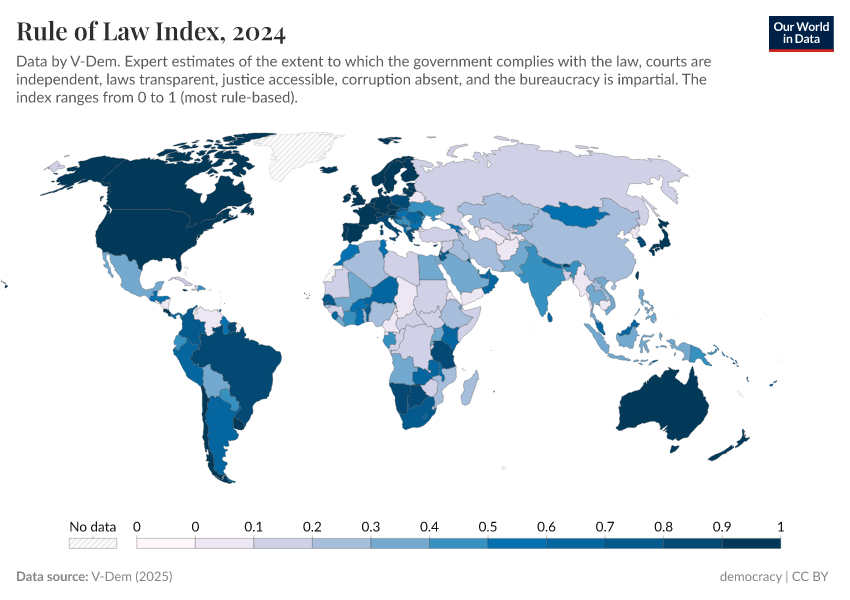 A thumbnail of the "Rule of law index" chart