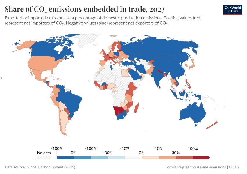 A thumbnail of the "Share of CO₂ emissions embedded in trade" chart