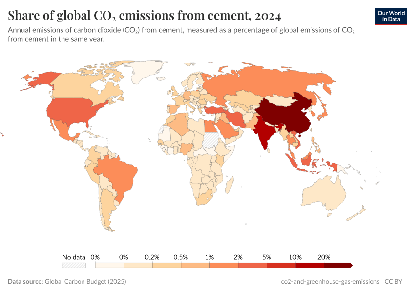 A thumbnail of the "Share of global CO₂ emissions from cement" chart