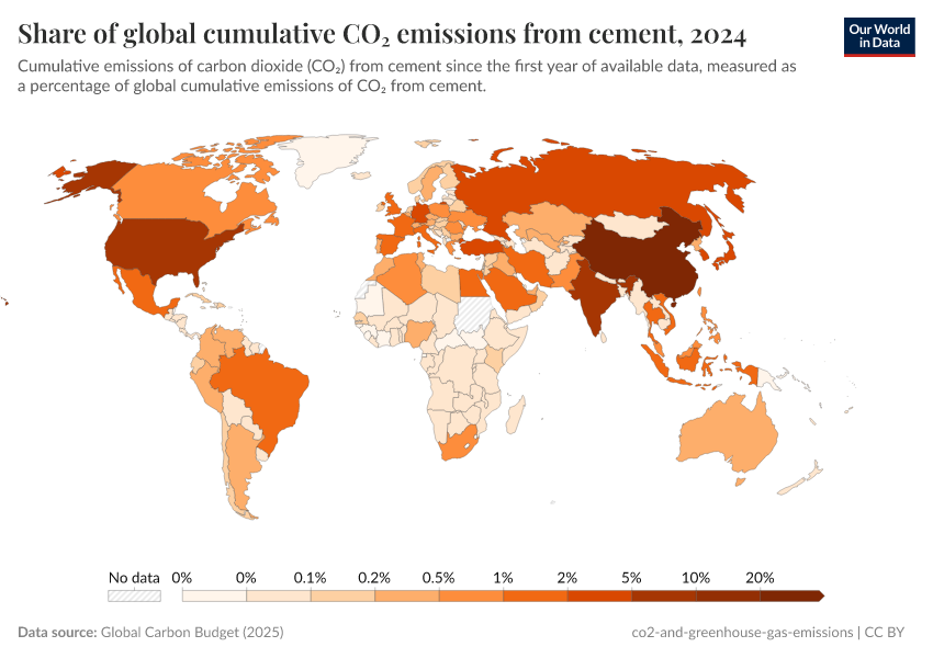 A thumbnail of the "Share of global cumulative CO₂ emissions from cement" chart