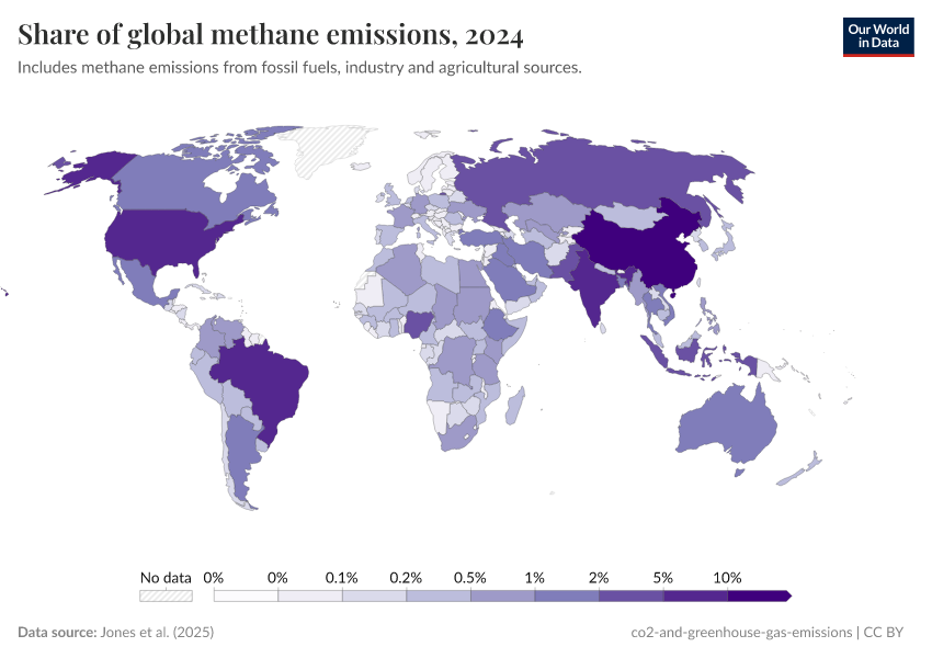 A thumbnail of the "Share of global methane emissions" chart