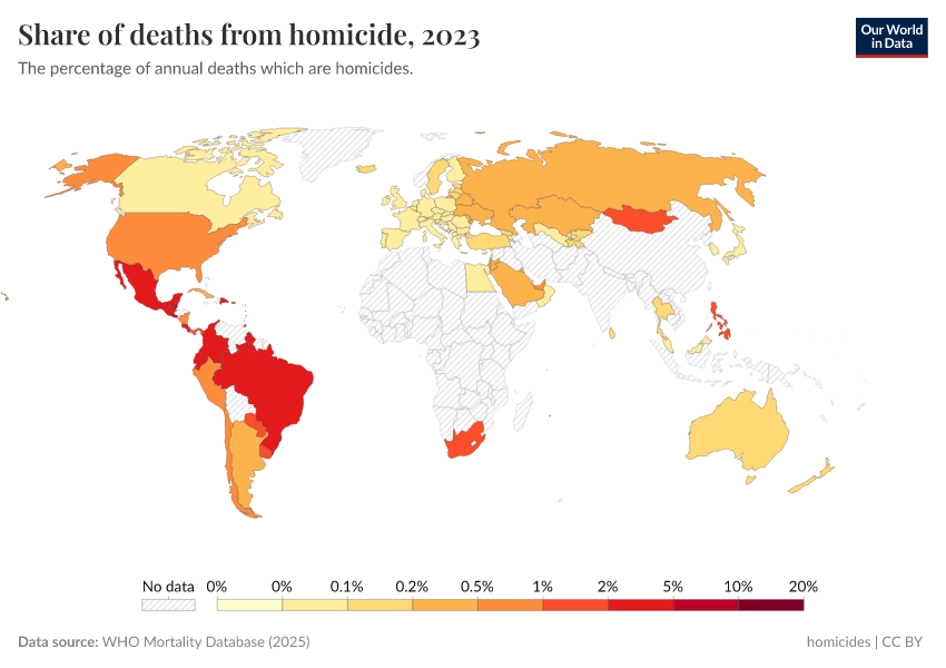 A thumbnail of the "Share of deaths from homicide" chart