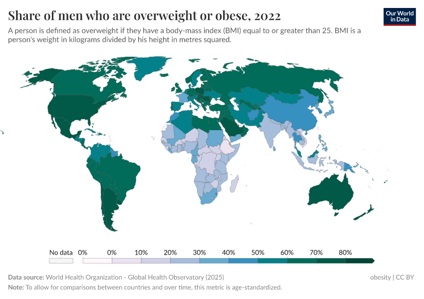 A thumbnail of the "Share of men who are overweight or obese" chart