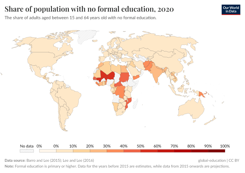 A thumbnail of the "Share of population with no formal education" chart