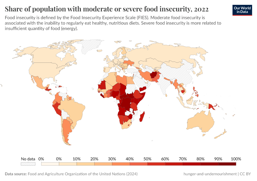 A thumbnail of the "Share of population with moderate or severe food insecurity" chart