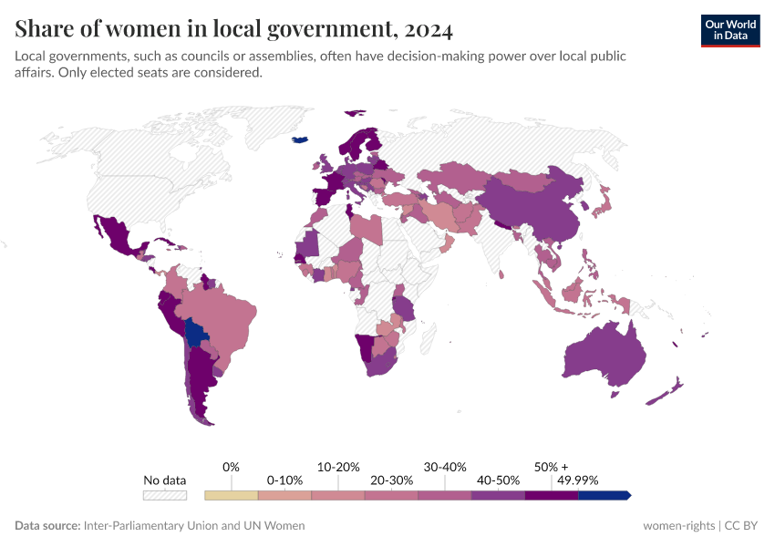 A thumbnail of the "Share of women in local government" chart
