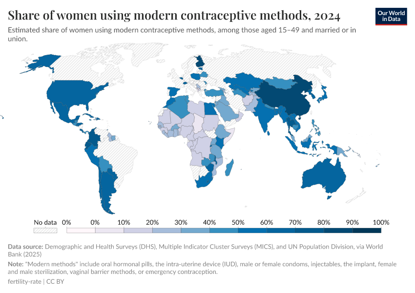 A thumbnail of the "Share of women using modern contraceptive methods" chart