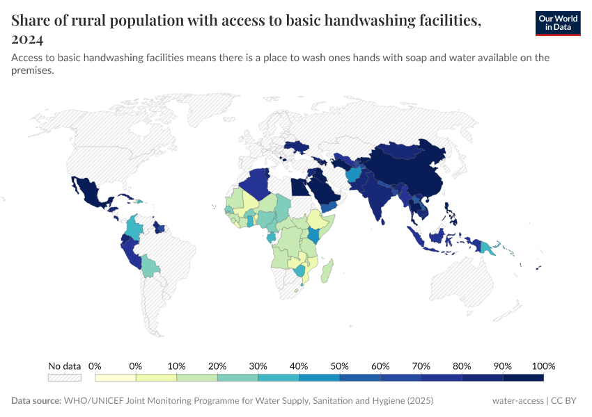 A thumbnail of the "Share of rural population with access to basic handwashing facilities" chart