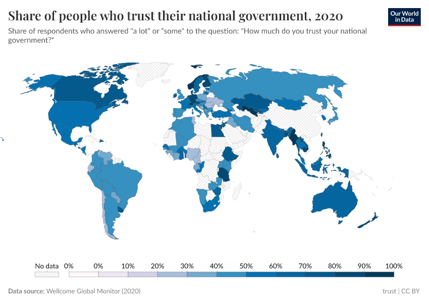 A thumbnail of the "Share of people who trust their national government" chart