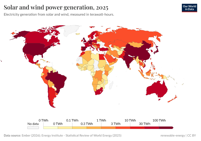 A thumbnail of the "Solar and wind power generation" chart
