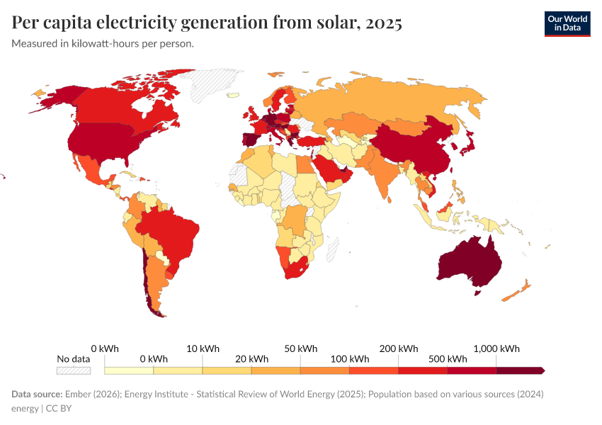 A thumbnail of the "Per capita electricity generation from solar" chart