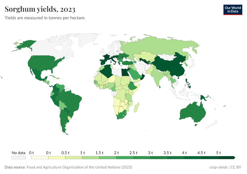 A thumbnail of the "Sorghum yields" chart