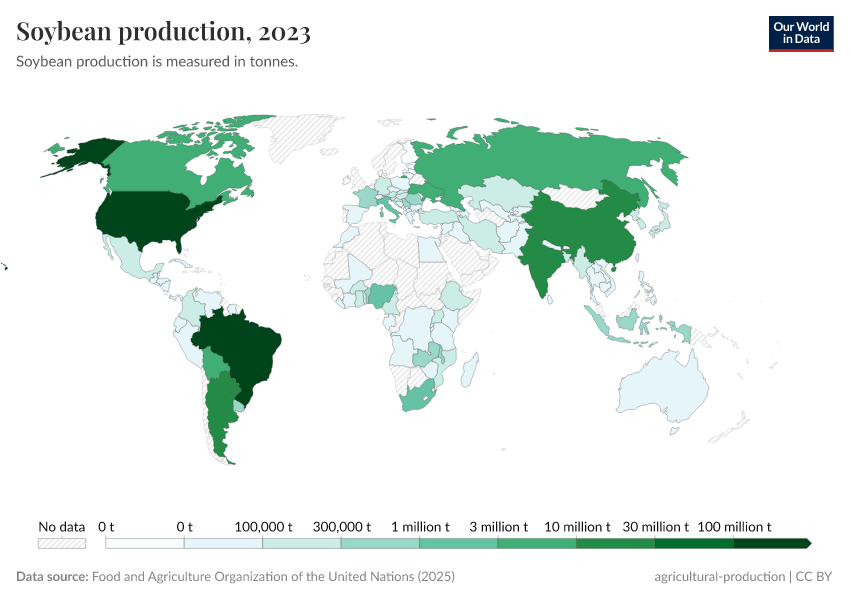 A thumbnail of the "Soybean production" chart