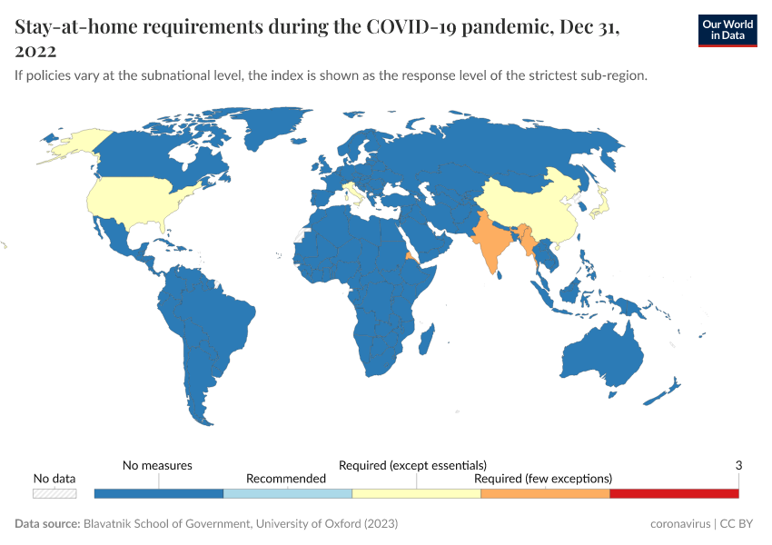 A thumbnail of the "Stay-at-home requirements during the COVID-19 pandemic" chart