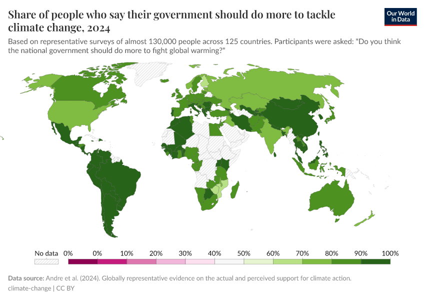 A thumbnail of the "Share of people who say their government should do more to tackle climate change" chart