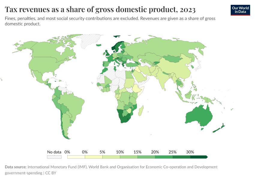 A thumbnail of the "Tax revenues as a share of gross domestic product" chart