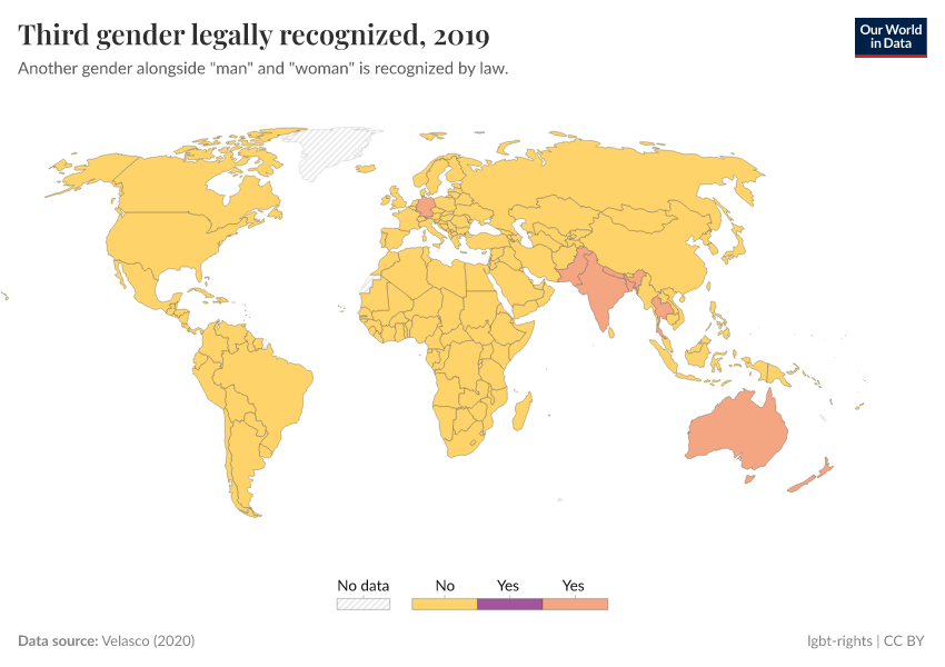 A thumbnail of the "Third gender legally recognized" chart