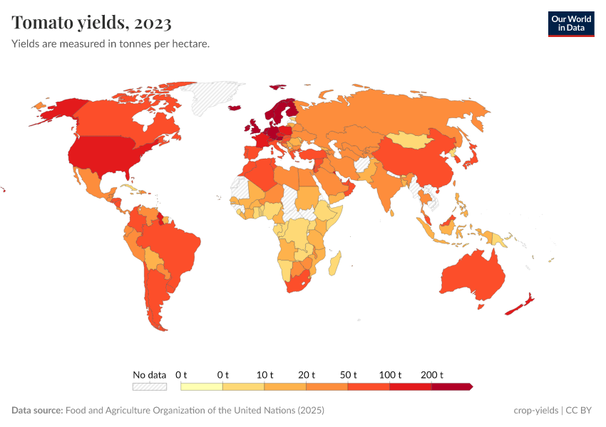 A thumbnail of the "Tomato yields" chart