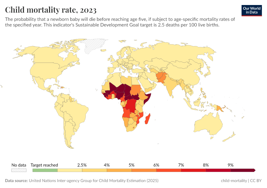 A thumbnail of the "Child mortality rate" chart