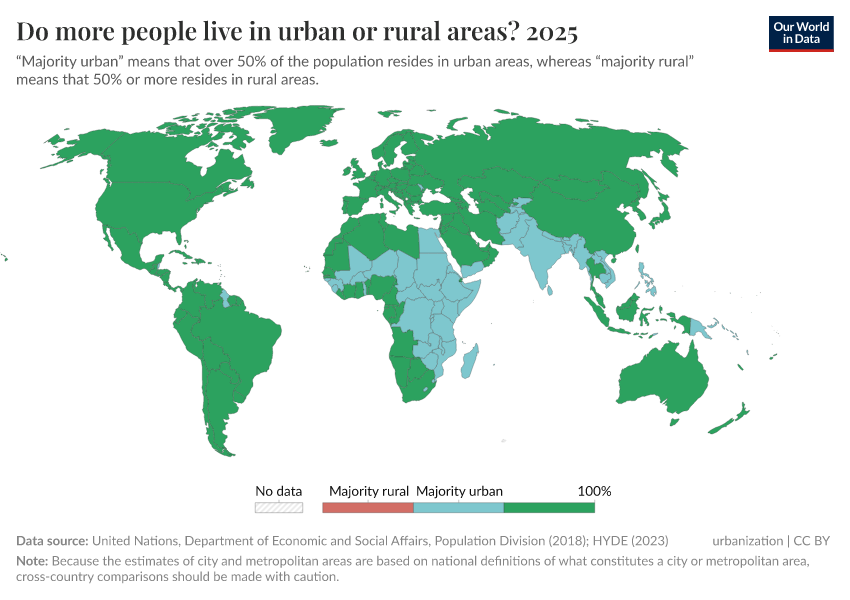 A thumbnail of the "Do more people live in urban or rural areas?" chart